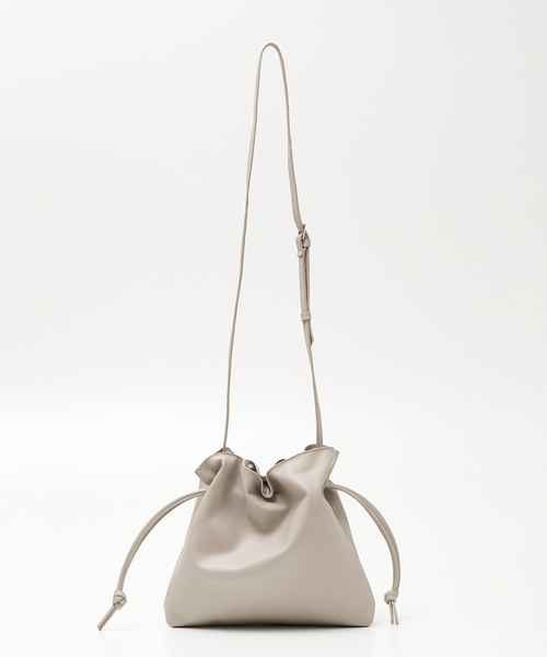 collex（コレックス）の「レザーキンチャクポシェット ショルダーバッグ（ショルダーバッグ・レディース・グレイッシュベージュ/ブラック/モスグリーン/シルバー・フリー）」の7枚目の写真