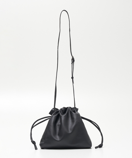 collex（コレックス）の「レザーキンチャクポシェット ショルダーバッグ（ショルダーバッグ・レディース・グレイッシュベージュ/ブラック/モスグリーン/シルバー・フリー）」の10枚目の写真