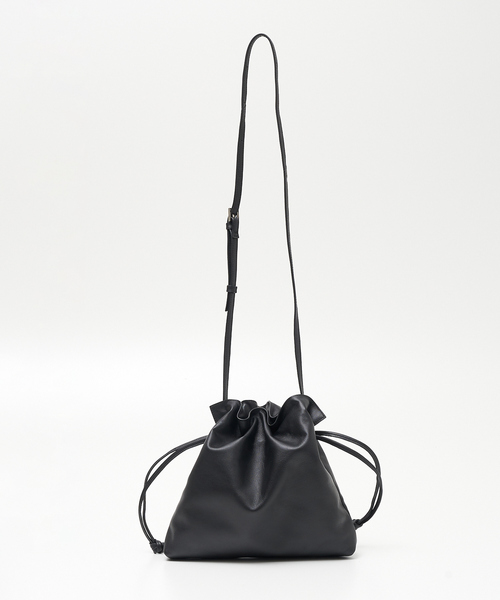 collex（コレックス）の「レザーキンチャクポシェット ショルダーバッグ（ショルダーバッグ・レディース・グレイッシュベージュ/ブラック/モスグリーン/シルバー・フリー）」の12枚目の写真