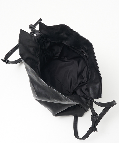 collex（コレックス）の「レザーキンチャクポシェット ショルダーバッグ（ショルダーバッグ・レディース・グレイッシュベージュ/ブラック/モスグリーン/シルバー・フリー）」の13枚目の写真