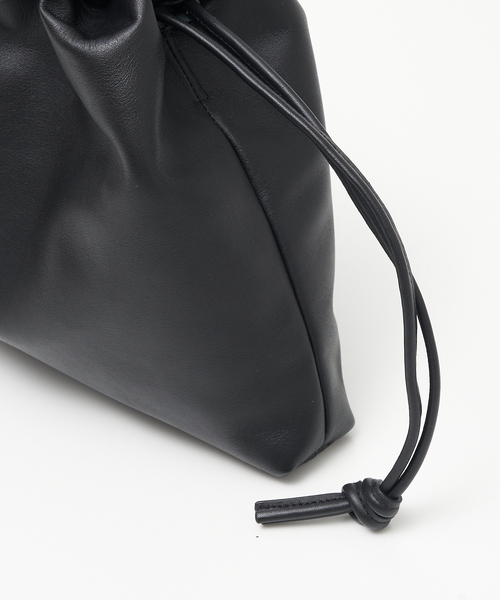 collex（コレックス）の「レザーキンチャクポシェット ショルダーバッグ（ショルダーバッグ・レディース・グレイッシュベージュ/ブラック/モスグリーン/シルバー・フリー）」の14枚目の写真