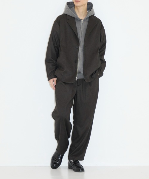 CITY TOKYO（シティトウキョウ）の「【CITY TOKYO/シティートーキョー】Warm-flex ﾜｲﾄﾞﾃｰﾊﾟｰﾄﾞﾊﾟﾝﾂ（スラックス・メンズ・ブラック/ダークブラウン・1/2）」の11枚目の写真