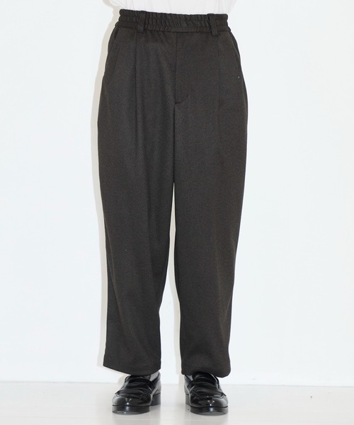 CITY TOKYO（シティトウキョウ）の「【CITY TOKYO/シティートーキョー】Warm-flex ﾜｲﾄﾞﾃｰﾊﾟｰﾄﾞﾊﾟﾝﾂ（スラックス・メンズ・ブラック/ダークブラウン・1/2）」の13枚目の写真