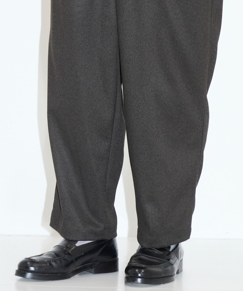 CITY TOKYO（シティトウキョウ）の「【CITY TOKYO/シティートーキョー】Warm-flex ﾜｲﾄﾞﾃｰﾊﾟｰﾄﾞﾊﾟﾝﾂ（スラックス・メンズ・ブラック/ダークブラウン・1/2）」の8枚目の写真