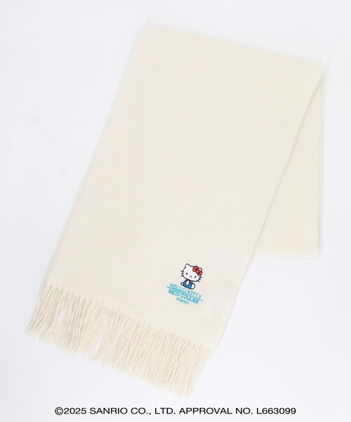 MICO COULIER（ミコクリエ）の「【HELLO KITTY × MICO COULIER】刺繍ストール（ストール/ショール・レディース・ライトグレー/オフホワイト/ブラック/グレー系その他/ブルー系その他・FREE）」の7枚目の写真