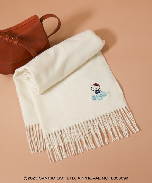MICO COULIER（ミコクリエ）の「【HELLO KITTY × MICO COULIER】刺繍ストール（ストール/ショール・レディース・ライトグレー/オフホワイト/ブラック/グレー系その他/ブルー系その他・FREE）」の9枚目の写真