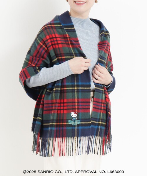 MICO COULIER（ミコクリエ）の「【HELLO KITTY × MICO COULIER】刺繍ストール（ストール/ショール・レディース・ライトグレー/オフホワイト/ブラック/グレー系その他/ブルー系その他・FREE）」の11枚目の写真