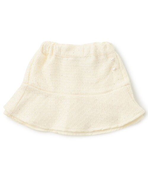 Seraph（セラフ）の「【ジュニア対応】キラキラツイードスカートパンツ（スカート・キッズ・ブラック/オフホワイト・90/100/110/120/130/140）」の6枚目の写真