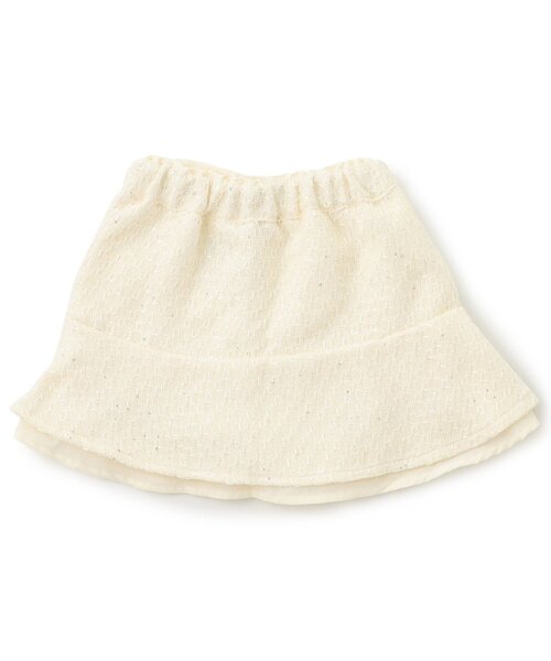 Seraph（セラフ）の「【ジュニア対応】キラキラツイードスカートパンツ（スカート・キッズ・ブラック/オフホワイト・90/100/110/120/130/140）」の8枚目の写真