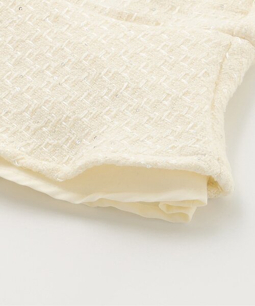 Seraph（セラフ）の「【ジュニア対応】キラキラツイードスカートパンツ（スカート・キッズ・ブラック/オフホワイト・90/100/110/120/130/140）」の12枚目の写真