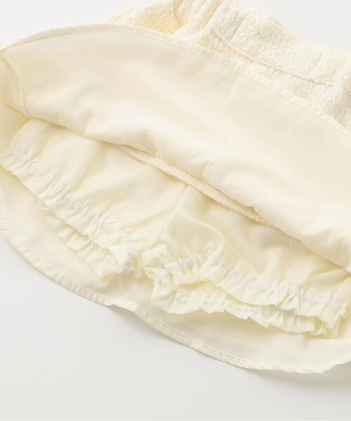 Seraph（セラフ）の「【ジュニア対応】キラキラツイードスカートパンツ（スカート・キッズ・ブラック/オフホワイト・90/100/110/120/130/140）」の13枚目の写真