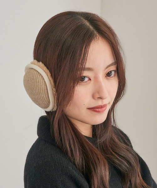 セール】【MOZ】ニットファーイヤーマフラー 469-1014（イヤーマフ