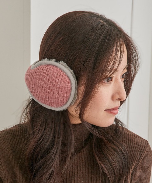 セール】【MOZ】ニットファーイヤーマフラー 469-1014（イヤーマフ