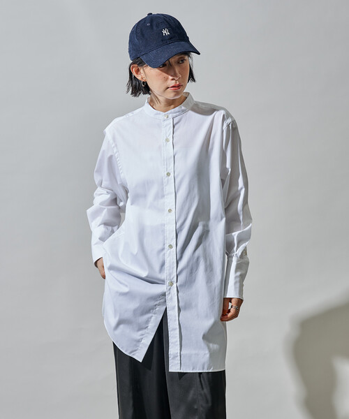 セール】Band Collar Shirt/バンドカラーシャツ（シャツ/ブラウス
