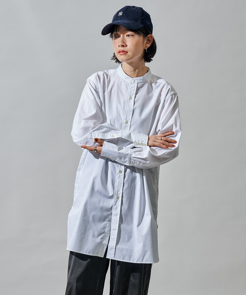 FREAK'S STORE(フリークスストア)の「Band Collar Shirt/バンドカラーシャツ(シャツ/ブラウス・レディース・ホワイト・X-LARGE/SMALL)」の7枚目の写真