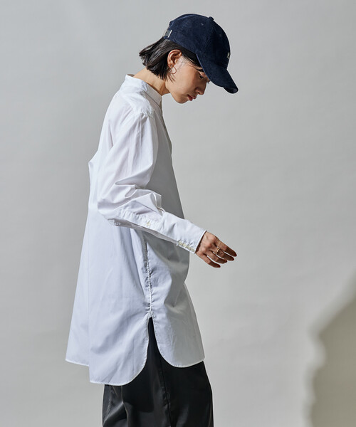 FREAK'S STORE(フリークスストア)の「Band Collar Shirt/バンドカラーシャツ(シャツ/ブラウス・レディース・ホワイト・X-LARGE/SMALL)」の8枚目の写真