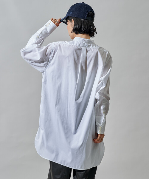 FREAK'S STORE(フリークスストア)の「Band Collar Shirt/バンドカラーシャツ(シャツ/ブラウス・レディース・ホワイト・X-LARGE/SMALL)」の9枚目の写真