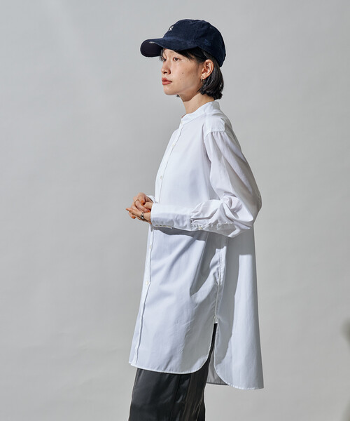FREAK'S STORE(フリークスストア)の「Band Collar Shirt/バンドカラーシャツ(シャツ/ブラウス・レディース・ホワイト・X-LARGE/SMALL)」の10枚目の写真