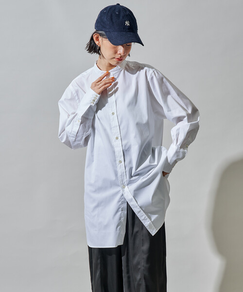 FREAK'S STORE(フリークスストア)の「Band Collar Shirt/バンドカラーシャツ(シャツ/ブラウス・レディース・ホワイト・X-LARGE/SMALL)」の11枚目の写真