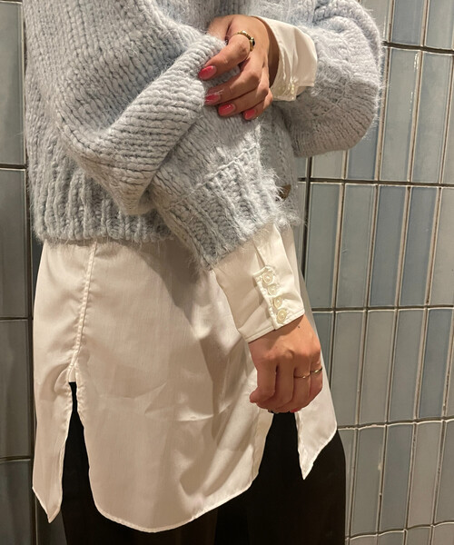 FREAK'S STORE(フリークスストア)の「Band Collar Shirt/バンドカラーシャツ(シャツ/ブラウス・レディース・ホワイト・X-LARGE/SMALL)」の21枚目の写真