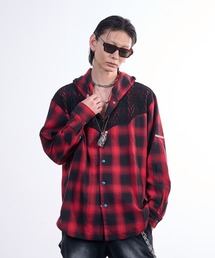 CREO STORE（クレオストア）の「Lace Shirts Hoodie/レースシャツフーディ（シャツ/ブラウス）」