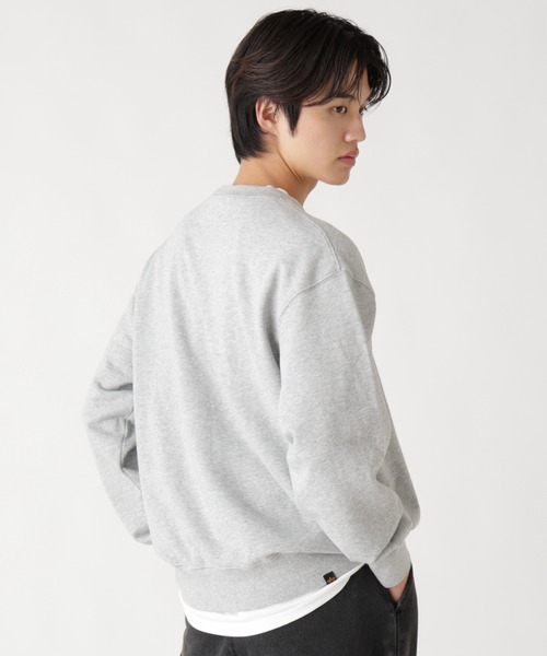 Alpha Industries(アルファインダストリーズ)の「Alpha Industries/アルファインダストリーズ/SNOW WASH CREW SWEAT/スノー ウォッシュ クルー スウェット(スウェット・メンズ・ネイビー/その他5/グレー/ブラック/オリーブ系・L/M/2XL/S/XL)」の11枚目の写真