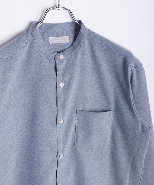 WESTSEA(ウエストシー)の「ツイルストレッチシャツ ( レギュラーカラー / バンドカラー )蓄熱放電 シワ防止(シャツ/ブラウス・メンズ・ホワイト/ブラウン/ホワイト系その他/ブラウン系その他/ネイビー/ブルー系その他/ブルー/ネイビー系・M/L/XL)」の7枚目の写真