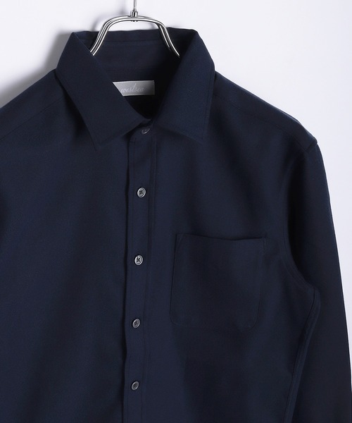 WESTSEA(ウエストシー)の「ツイルストレッチシャツ ( レギュラーカラー / バンドカラー )蓄熱放電 シワ防止(シャツ/ブラウス・メンズ・ホワイト/ブラウン/ホワイト系その他/ブラウン系その他/ネイビー/ブルー系その他/ブルー/ネイビー系・M/L/XL)」の5枚目の写真