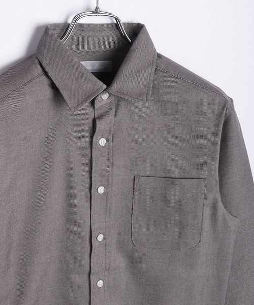 WESTSEA(ウエストシー)の「ツイルストレッチシャツ ( レギュラーカラー / バンドカラー )蓄熱放電 シワ防止(シャツ/ブラウス・メンズ・ホワイト/ブラウン/ホワイト系その他/ブラウン系その他/ネイビー/ブルー系その他/ブルー/ネイビー系・M/L/XL)」の4枚目の写真