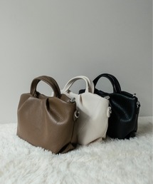 【on:nue】[2WAY/肩紐付] フェイクレザー2wayハンドバッグ