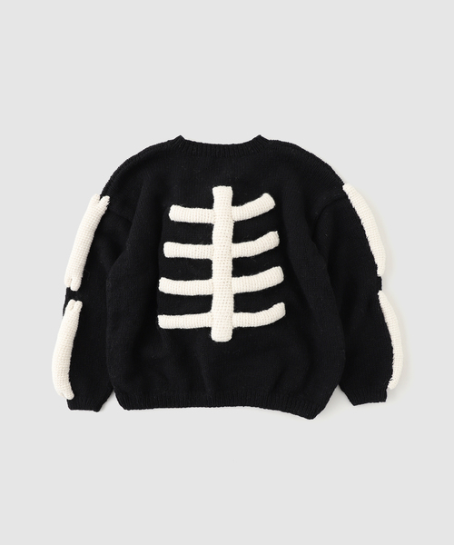 MacMahon Knitting Mills(マクマホン ニッティング ミルズ)の「MacMahon Knitting Mills / マクマホンニッティングミルズ Crew Neck Knit-3D Bone(ニット/セーター・メンズ・ブラック・FREE)」の2枚目の写真