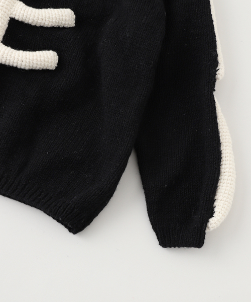 MacMahon Knitting Mills(マクマホン ニッティング ミルズ)の「MacMahon Knitting Mills / マクマホンニッティングミルズ Crew Neck Knit-3D Bone(ニット/セーター・メンズ・ブラック・FREE)」の6枚目の写真