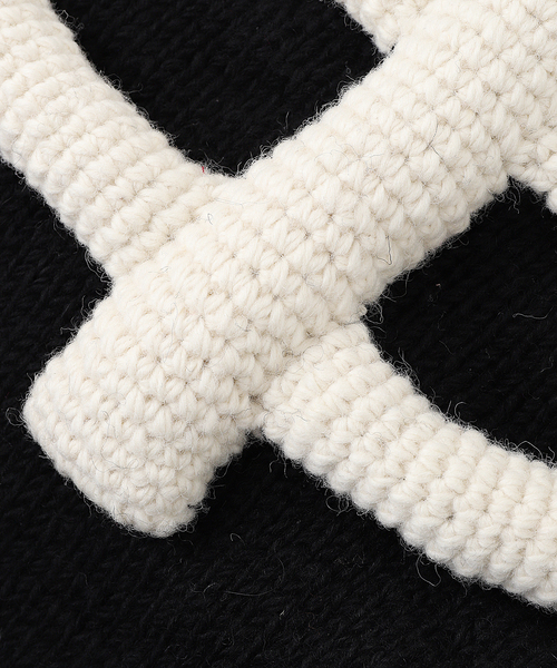 MacMahon Knitting Mills(マクマホン ニッティング ミルズ)の「MacMahon Knitting Mills / マクマホンニッティングミルズ Crew Neck Knit-3D Bone(ニット/セーター・メンズ・ブラック・FREE)」の21枚目の写真
