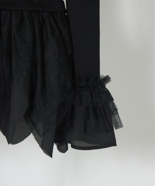 Rhinestone cross chiffon hem one-piece【公式通販】