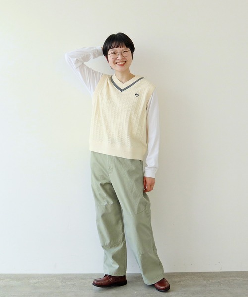 PAR ICI（パーリッシィ）の「ジャーマンダック ダブルニーパンツ（その他パンツ・レディース・ベージュ/ダークブラウン/カーキ・FREE）」の4枚目の写真