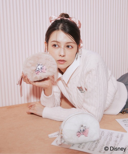JILL by JILL STUART(ジルバイジルスチュアート)の「Disney Marie/ラウンドポーチ(ポーチ・レディース・ピンク/ホワイト・FREE)」の2枚目の写真