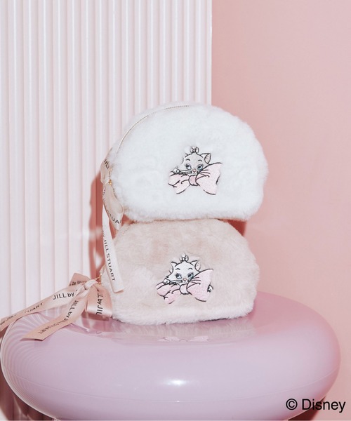 JILL by JILL STUART(ジルバイジルスチュアート)の「Disney Marie/ラウンドポーチ(ポーチ・レディース・ピンク/ホワイト・FREE)」の4枚目の写真