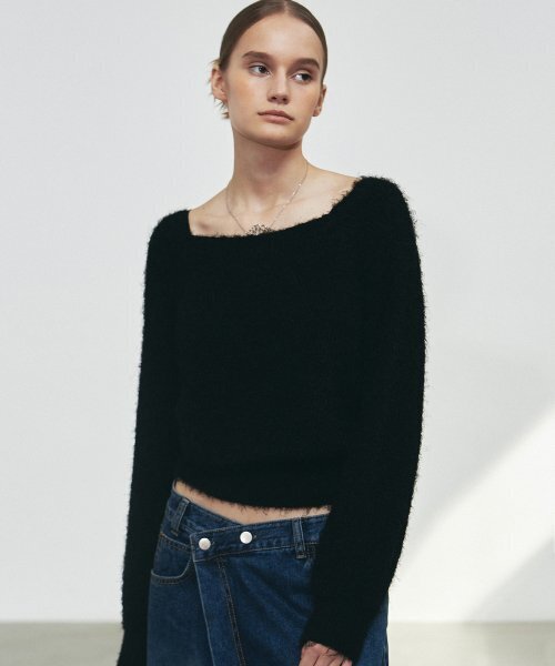 NICK&NICOLE(ニックアンドニコール)の「ANGORA PULLOVER KNIT_BLACK(ニット/セーター・レディース・その他・FREE)」の3枚目の写真