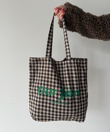 SANSeLF（サンセルフ）の「【SANSeLF】ギンガムチェックロゴトートバッグ saa25a146（トートバッグ）」