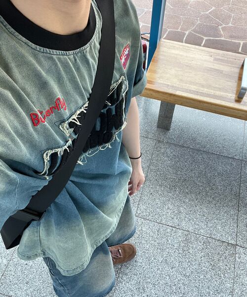DIMITRI BLACK(ディミトリブラック)の「バイオウォッシングカーペンターバミューダデニムパンツ_イエローワッシング(その他パンツ・レディース・その他・LARGE/X-LARGE/XX-LARGE/SMALL/MEDIUM)」の7枚目の写真