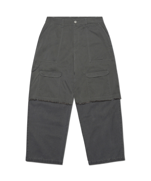 NOMANUAL(NOMANUAL)の「DOUBLE LAYERED CARGO PANTS - WASHED GRAY(その他パンツ・レディース・その他・SMALL/MEDIUM/LARGE/X-LARGE)」の1枚目の写真