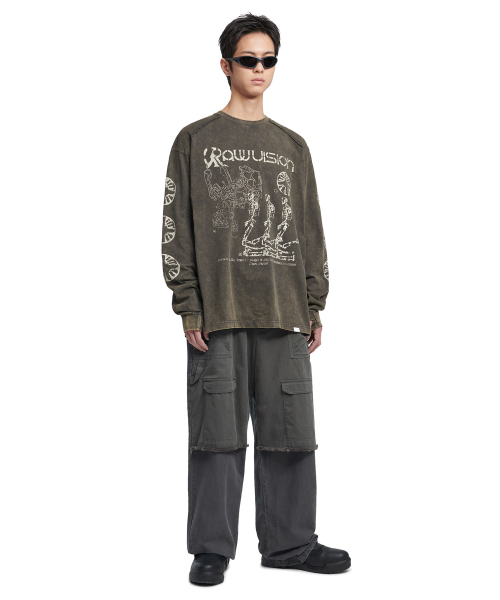NOMANUAL(NOMANUAL)の「DOUBLE LAYERED CARGO PANTS - WASHED GRAY(その他パンツ・レディース・その他・SMALL/MEDIUM/LARGE/X-LARGE)」の3枚目の写真