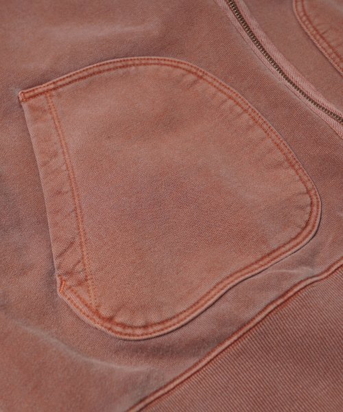 FRIZMWORKS（フリズムワークス）の「OG PIGMENT DYEING HOOD ZIPUP PARKA _ BRICK（パーカー・レディース・その他・SMALL/MEDIUM/LARGE/X-LARGE）」の6枚目の写真