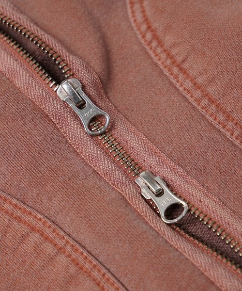 FRIZMWORKS（フリズムワークス）の「OG PIGMENT DYEING HOOD ZIPUP PARKA _ BRICK（パーカー・レディース・その他・SMALL/MEDIUM/LARGE/X-LARGE）」の7枚目の写真