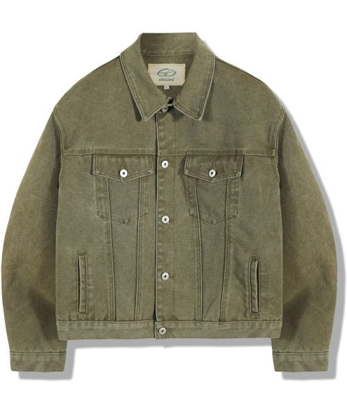 GUBIN(グビン)の「ヘビコットントラッカージャケット - カーキブラウン(デニムジャケット・レディース・その他・MEDIUM)」の1枚目の写真