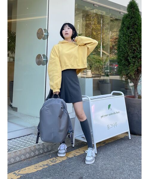 MUSINSA STANDARD WOMAN（ムシンサスタンダードウーマン）の「レディースハーフプリーツミニスカート【ミディアムグレー】（スカート・レディース・その他・SMALL/MEDIUM/LARGE/X-SMALL）」の6枚目の写真