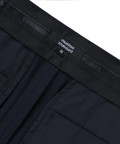 MUSINSA STANDARD（ムシンサスタンダード）の「ストレート隠しバンディングスラックス[ネイビー]（スラックス・メンズ・その他・40/38/42/36/34/32/30/31/33/26/27/28/29）」の6枚目の写真
