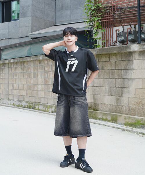 NOMANUAL(NOMANUAL)の「17 MESH BLOCK FOOTBALL JERSEY - BLACK(Tシャツ/カットソー・レディース・その他・MEDIUM/LARGE/X-LARGE)」の16枚目の写真