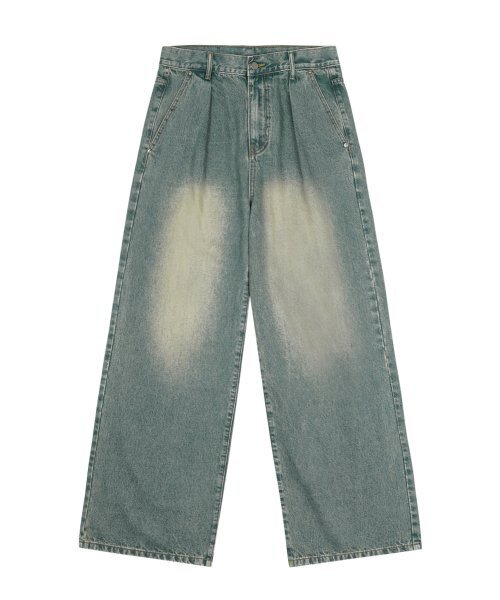 TRILLION(トリリオン)の「イエローウォッシングリバースタックデニムパンツ (YELLOW BLUE)(デニムパンツ・レディース・その他・LARGE/X-LARGE/SMALL/MEDIUM)」の2枚目の写真