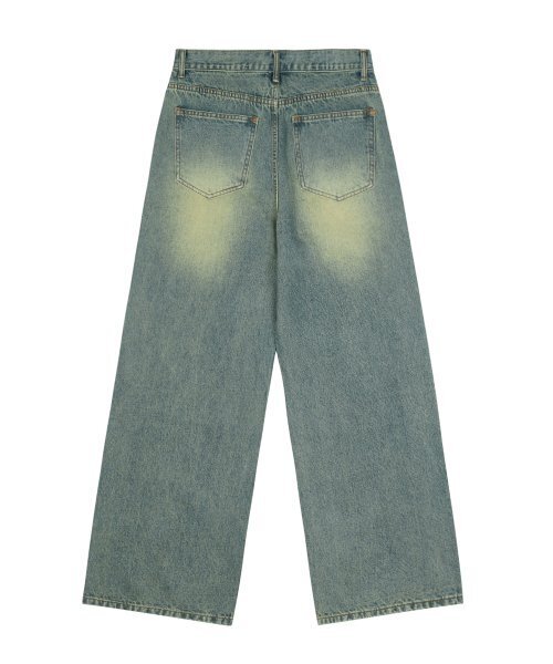 TRILLION(トリリオン)の「イエローウォッシングリバースタックデニムパンツ (YELLOW BLUE)(デニムパンツ・レディース・その他・LARGE/X-LARGE/SMALL/MEDIUM)」の3枚目の写真